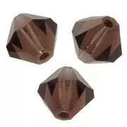 Perles toupies Preciosa - Rondelle Bead 4 mm - Smoked Topaz x30