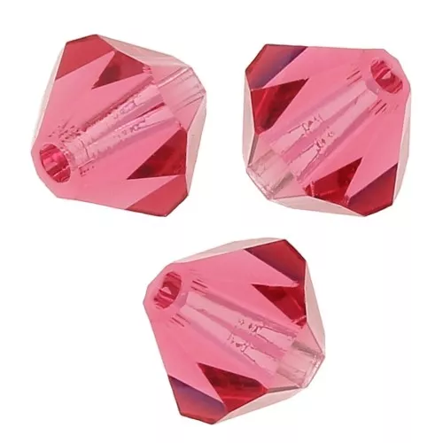 Perles toupies Preciosa - Rondelle Bead 4 mm - Indian Pink x30