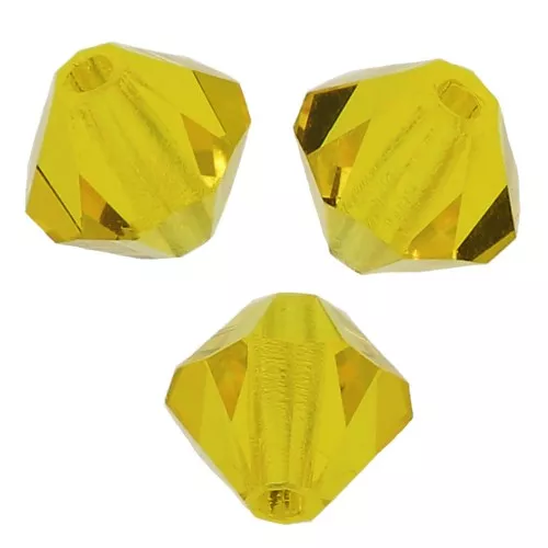 Perles toupies Preciosa - Rondelle Bead 4 mm - Citrine x30