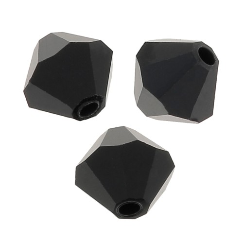 Perles toupies Preciosa - Rondelle Bead 4 mm - Jet x30