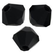 Perles toupies Preciosa - Rondelle Bead 4 mm - Jet Matt x30