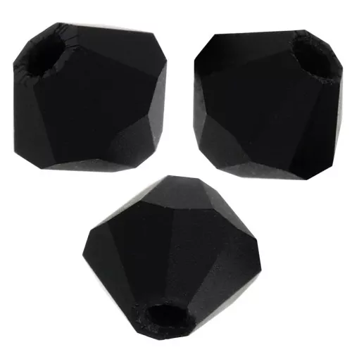 Perles toupies Preciosa - Rondelle Bead 4 mm - Jet Matt x30