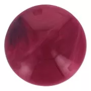 Cabochon rond en résine opaque 18 mm - Rouge marbré x1