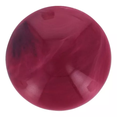 Cabochon rond 18 mm en résine opaque - Rouge marbré x1