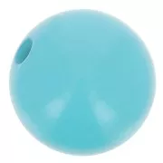 Perle en résine opaque 10 mm Turquoise x1