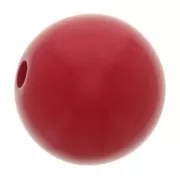 Perle en résine opaque 10 mm Rouge foncé x1