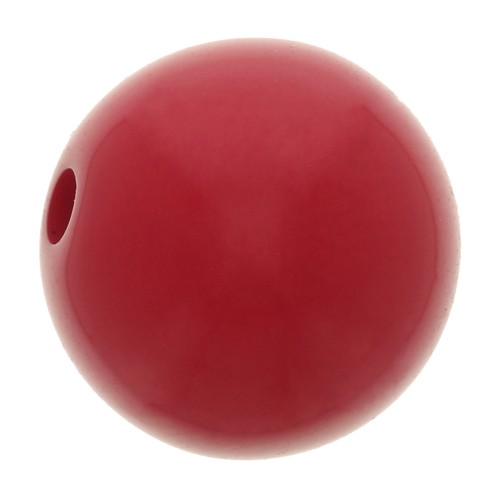 Perle en résine opaque 10 mm Rouge foncé x1