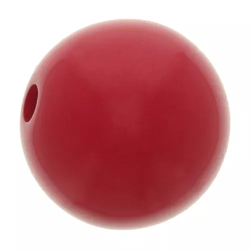 Perle en résine opaque 10 mm Rouge foncé x1