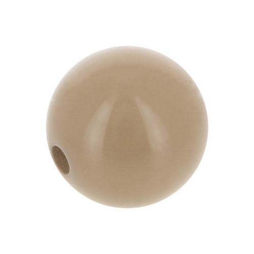 Perle en résine opaque 10 mm Marron clair x1