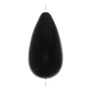 Perle poire en résine opaque 26x14 mm - Noir x1