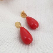 Perle poire en résine opaque 26x14 mm - Noir x1