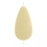 Perle poire en résine opaque 26x14 mm - Ecru x1