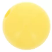 Perle en résine opaque 10 mm Jaune x1