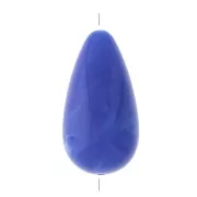 Perles - Perle poire en résine opaque 26x14 mm - Bleu royal marbré x1 Perle poire en résine opaque 26x14 mm - Bleu royal marbré x1
