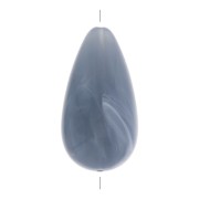 Perle poire en résine 26x14 mm - Bleu gris marbré x1|raw }}