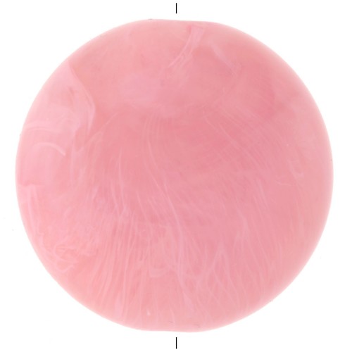Palet rond en résine opaque 25 mm - Rose marbré x1
