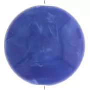 Perles - Palet rond en résine opaque 25 mm - Bleu royal marbré x1 Palet rond en résine opaque 25 mm - Bleu royal marbré x1