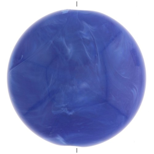 Palet rond en résine opaque 25 mm - Bleu royal marbré x1