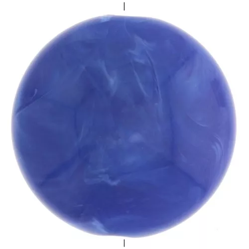 Palet rond en résine opaque 25 mm - Bleu royal marbré x1