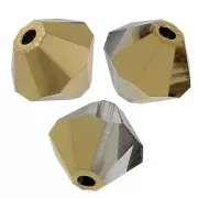 Perles toupies Preciosa - Rondelle Bead 4 mm - Crystal Aurum Half x30