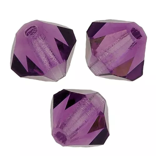 Perles toupies Preciosa - Rondelle Bead 4 mm - Amethyst x30