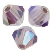 Perles toupies Preciosa - Rondelle Bead 4 mm - Light Amethyst AB 2X x30|raw }}