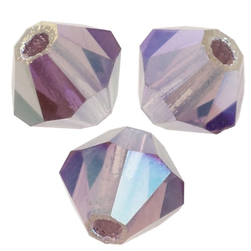 Perles toupies Preciosa - Rondelle Bead 4 mm - Light Amethyst AB 2X x30