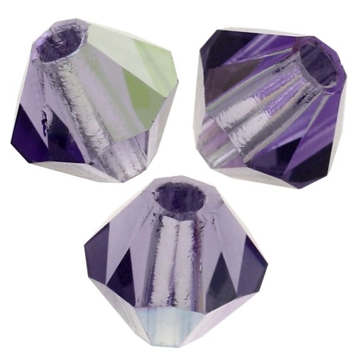 Perles toupies Preciosa - Rondelle Bead 4 mm - Tanzanite AB x30