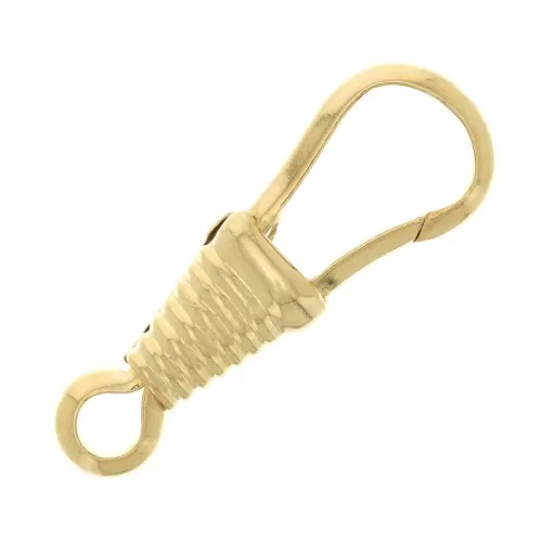 Fermoir mousqueton crochet 24.5 mm - Plaqué Or 3 microns x1