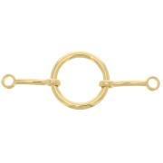 Intercalaire rond évidé 38x15 mm - Plaqué Or 3 microns x1|raw }}