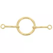 Intercalaire rond évidé 38x15 mm - Plaqué Or 3 microns x1