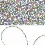 Cordon en tissu Liberty - Emilia's Flowers - Vert x1m