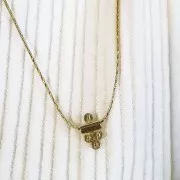 Perle tube avec 4 petits ronds striés 12x7 mm - Plaqué Or 3 microns x1