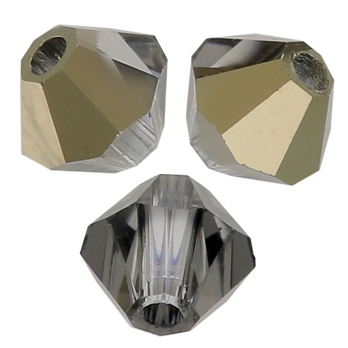 Perles toupies Preciosa - Rondelle Bead 4 mm - Crystal Starlight Gold Half x30