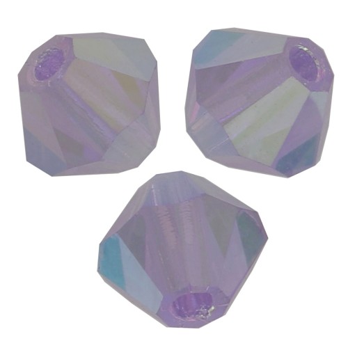 Perles toupies Preciosa - Rondelle Bead 4 mm - Violet AB 2X x30