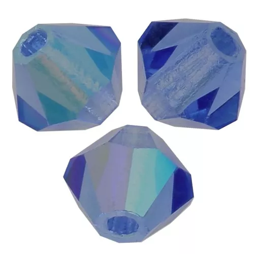 Perles toupies Preciosa - Rondelle Bead 4 mm - Sapphire AB x30