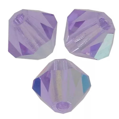 Perles toupies Preciosa - Rondelle Bead 4 mm - Violet AB x30