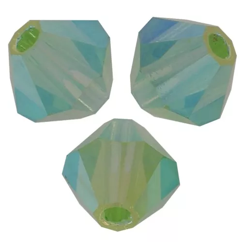 Perles toupies Preciosa - Rondelle Bead 4 mm - Peridot AB 2X x30