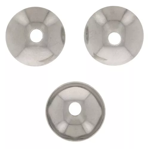 Coupelles lisses 8 mm - Acier inoxydable 304 x10