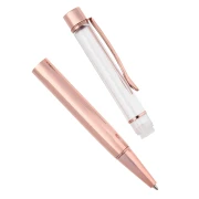 Stylo à bille à décorer avec des perles - résine - polymère - Doré x1