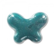 Papillon en céramique 12x15 mm Dark Green pailleté x1|raw }}