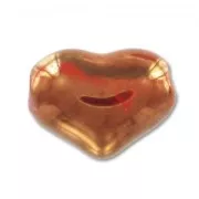 Coeur en céramique 21 mm Gold Red irisé x1