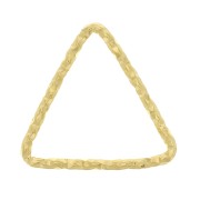 Anneau fermé triangle diamanté 11x12.5 mm - Argent 925 Doré à l'or fin x1|raw }}
