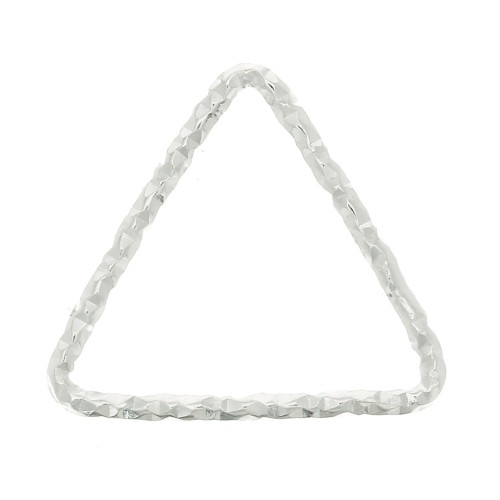 Anneau fermé triangle diamanté 11x12.5 mm - Argent 925 x1