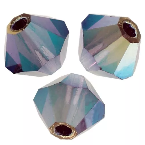 Perles toupies Preciosa - Rondelle Bead 4 mm - Amethyst AB 2X x30