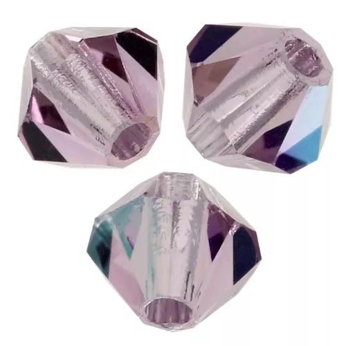 Perles toupies Preciosa - Rondelle Bead 4 mm - Light Amethyst AB x30