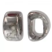 Poussoir en céramique 18x10 mm Cream Silver irisé x1