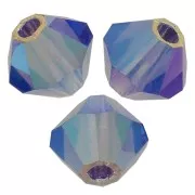Perles toupies Preciosa - Rondelle Bead 4 mm - Tanzanite AB 2X x30