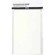 Pulpe de papier 20x12 cm pour fabriquer du papier artisanal soi-même - Blanc x100g