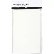 Pulpe de papier 20x12 cm pour fabriquer du papier artisanal soi-même - Blanc x100g